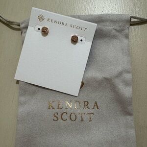 Kendra Scott Nola Drusy Rose Gold Stud Earrings